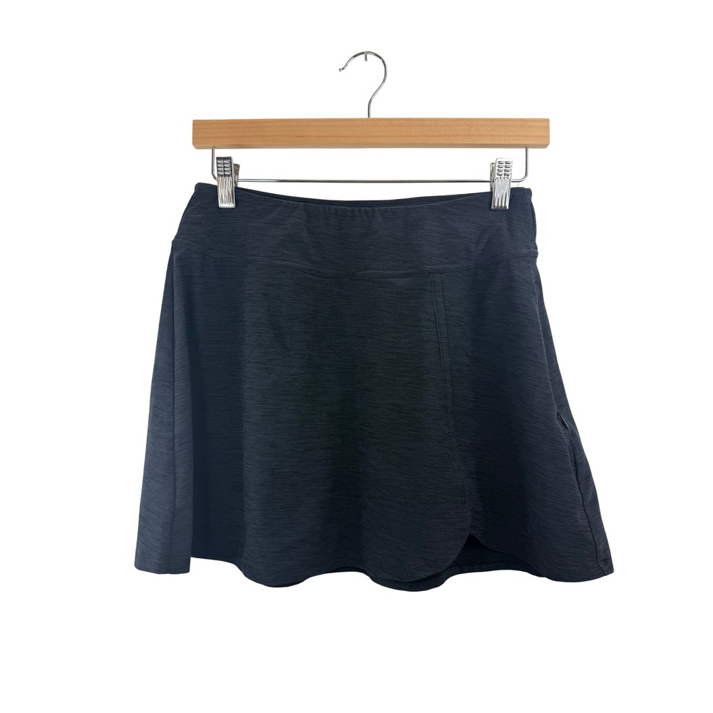 Title Nine Womens Charcoal Heather Grey Athletic Comfy Casual Pull On Skirt Sz M